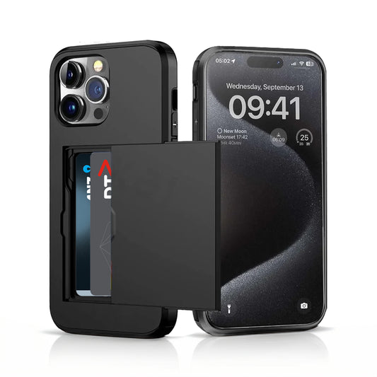 Protective Sliding Card Wallet Case for iPhone