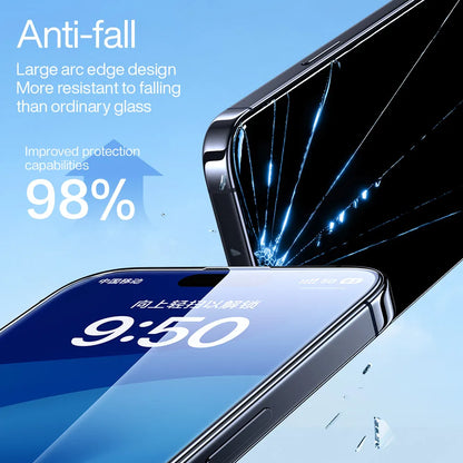 SmartDevil AR Anti-reflective Tempered Glass Full Cover Screen Protector with Quick Installer for iPhone 14/15 Series