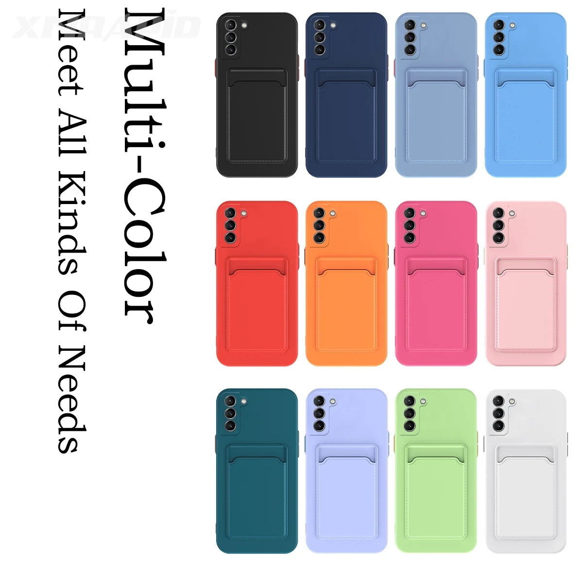 Soft Silicone Pocket Wallet Case for iPhone 14/15 Series