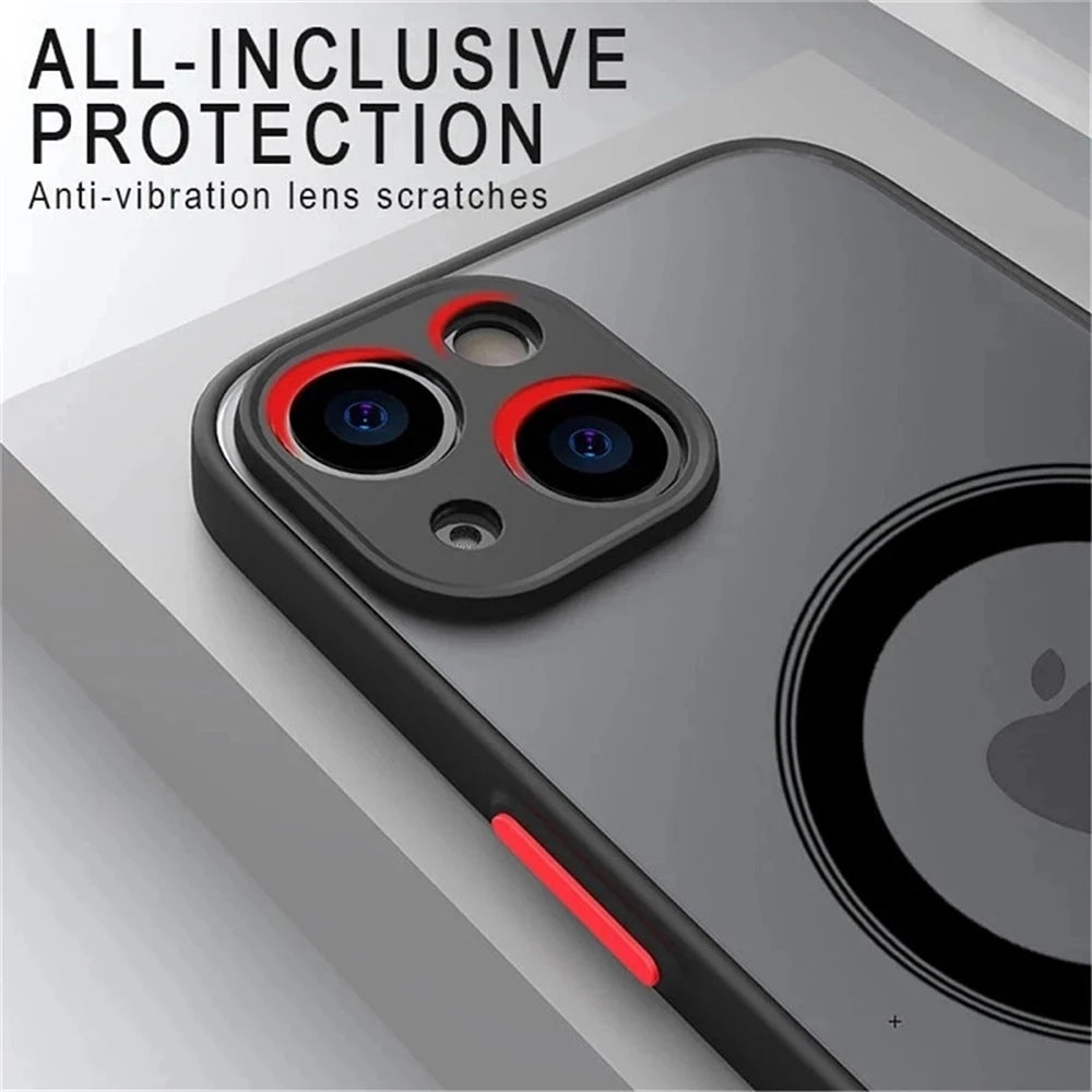 Matte Shockproof Magnetic Magsafe Case for iPhone X/XS/XR/11/12 Series