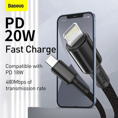 Baseus 20W Fast Charge USB-C to Lightning Cable for iPhone