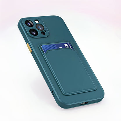 Soft Silicone Pocket Wallet Case for iPhone 11/12/13 Series