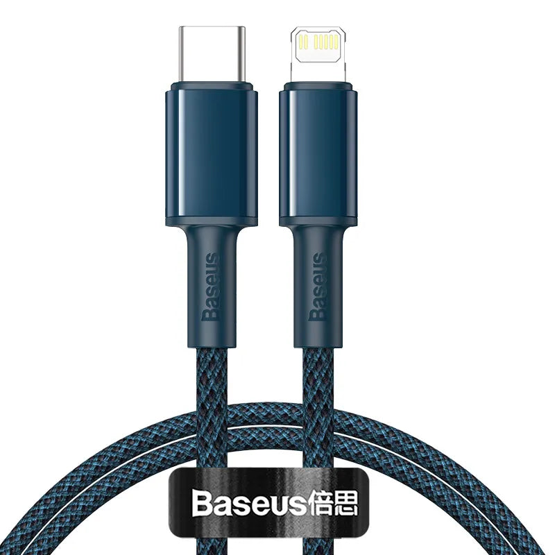 Baseus 20W PD Fast Charge USB-C to Lightning Cable in Blue