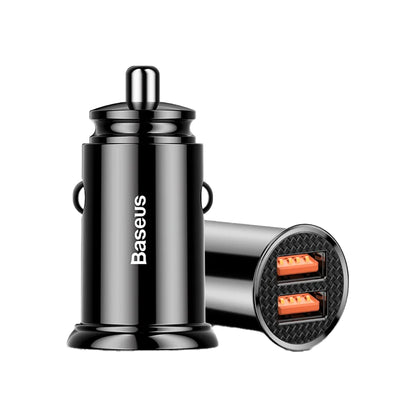 Baseus 30W Dual USB Car Charger with Quick Charge 3.0