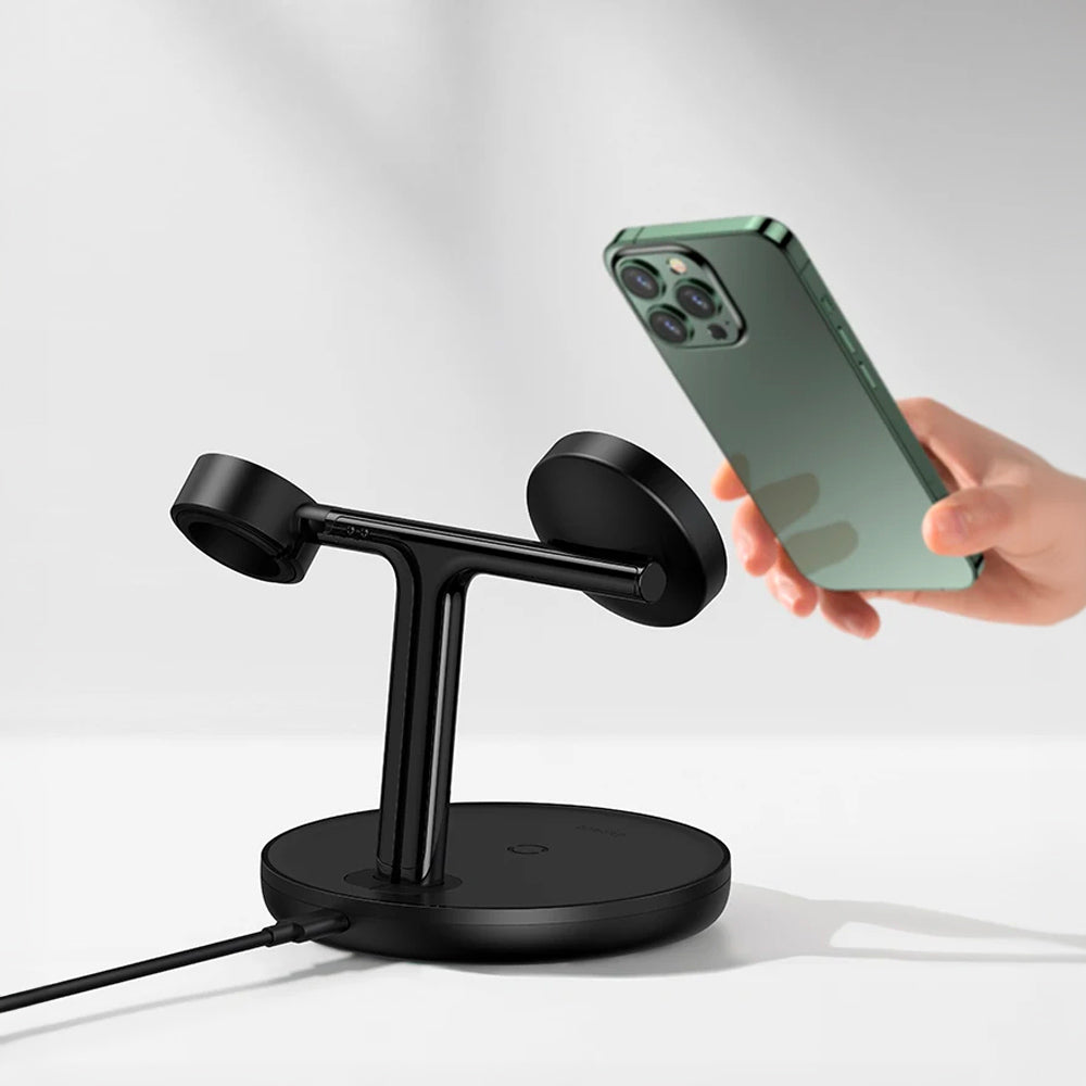 Back view of the Baseus Swan 3-in-1 Magnetic Wireless Charging Stand.