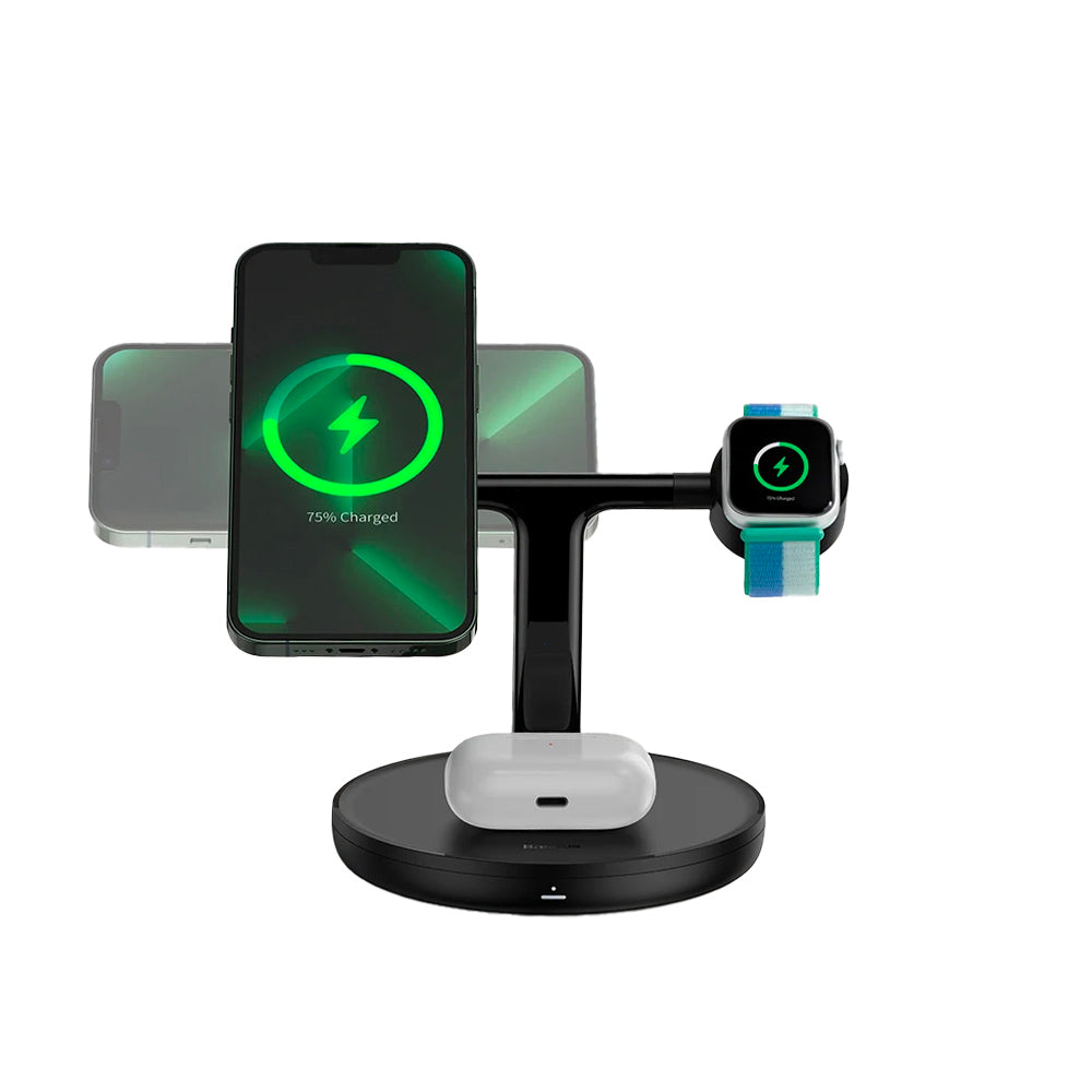 Adjustable Viewing Angle of the Baseus Swan 3-in-1 Magnetic Wireless Charging Stand.